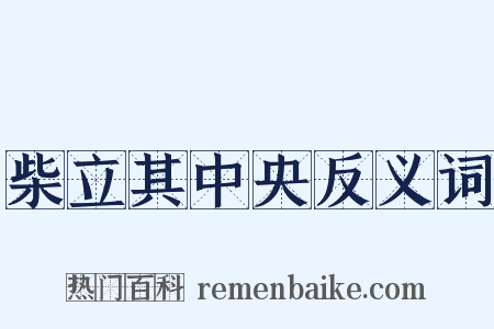 柴立其中央反义词是什么意思的图片